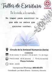 Taller de Escritura en el Casino de Soria 