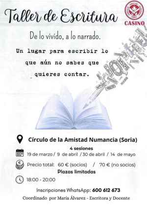 Taller de Escritura en el Casino de Soria 