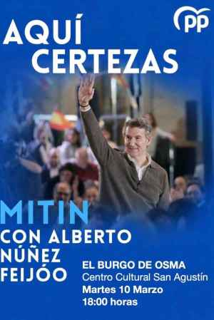 Núñez Feijóo hace campaña en Almazán y El Burgo de Osma
