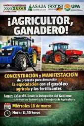Los agricultores protestan contra especulación en gasóleo agrícola y fertilizantes
