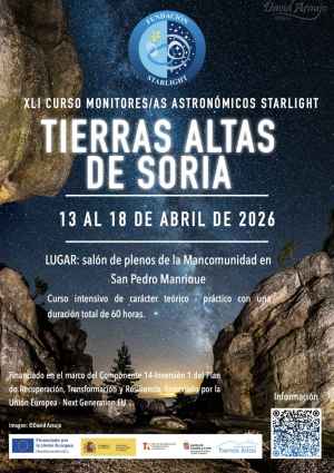 Tierras Altas de Soria organiza en abril curso de monitores astronómicos Starlight
