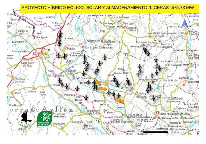 ASDEN advierte de macroproyecto híbrido eólico y fotovoltaíco en zona de Tiermes