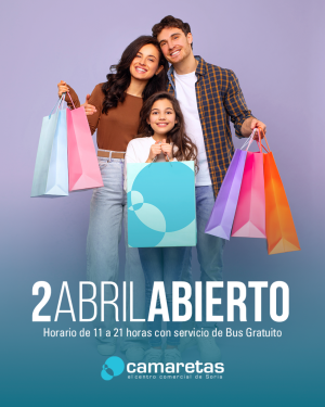 Apertura especial de Centro Comercial Camaretas en Semana Santa