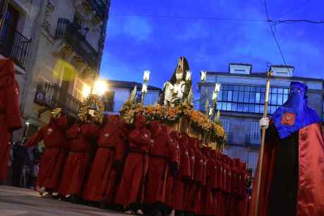 Procesión de la cofradía de las Caías de Jesús, en Soria