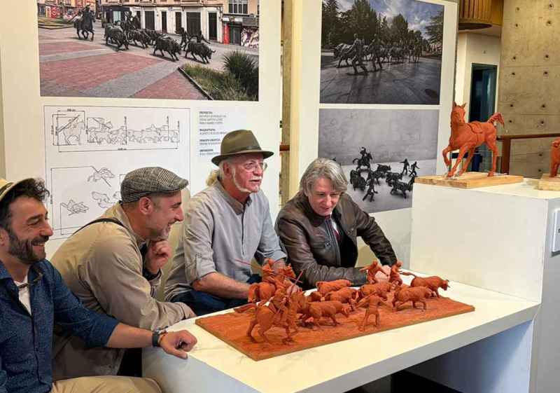 Catorce piezas de bronce compondrán monumento a La Saca, en el Espolón de Soria