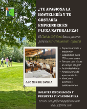 El Club de Golf Soria busca gestores para su bar-restaurante-cafetería