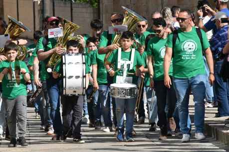 Pasacalles en Soria de V Encuentros de Bandas Elementales de Castilla y León