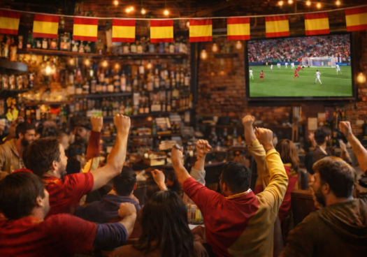 Siete de cada 10 aficionados ven el fútbol en bares