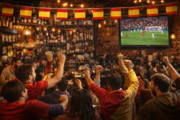 Siete de cada 10 aficionados ven el fútbol en bares