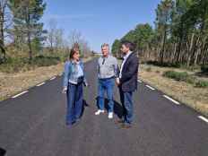 Diputación refuerza firme de carretera que comunica polígono de Navalcaballo con A-15