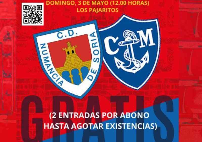 El Numancia regada dos entradas a abonados para partido frente a Marino