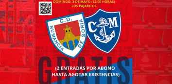 El Numancia regada dos entradas a abonados para partido frente a Marino