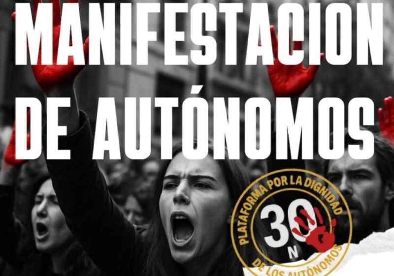 Protestan por subida del 42 por ciento de base mínima a autónomos societarios y colaboradores
