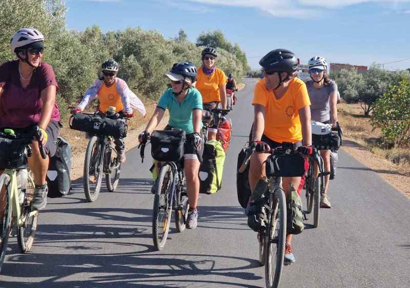 Medio centenar de mujeres se reúnen en Soria para viajar en bicicleta juntas