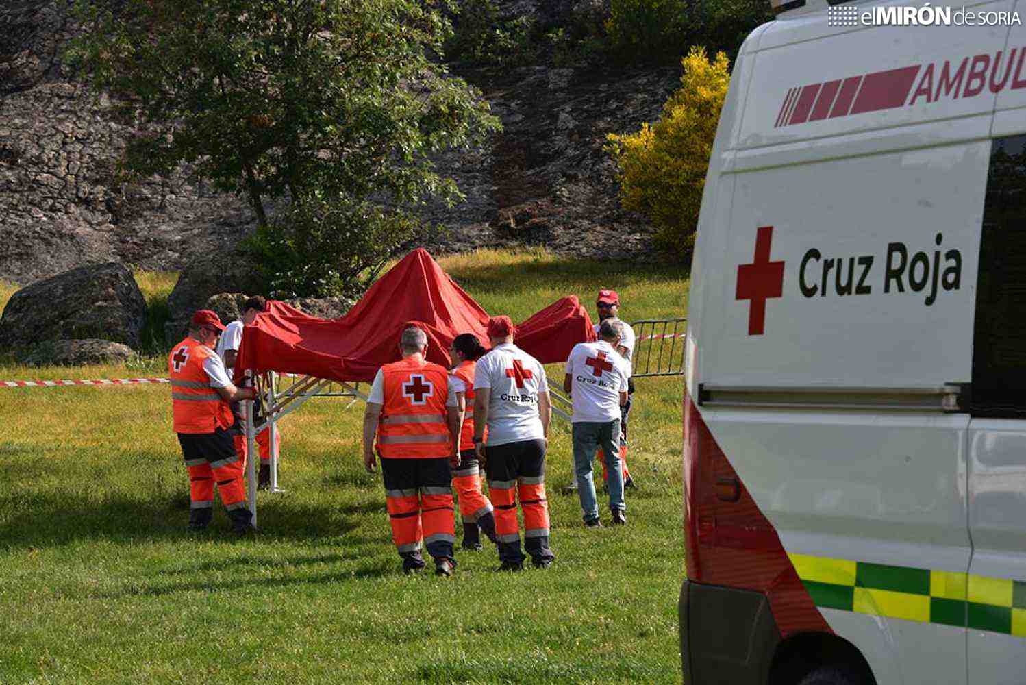 Cruz Roja de Soria tiende a una veintena de personas en el desencajonamiento 