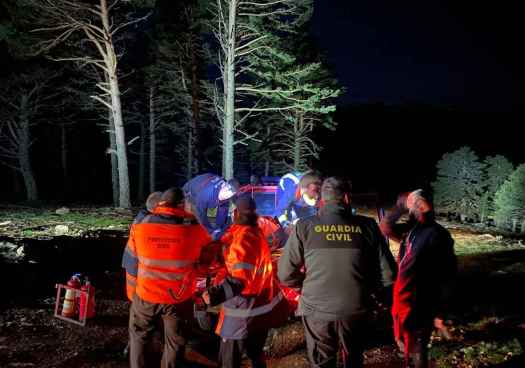 Rescatado senderista herido en el punto de nieve de Santa Inés