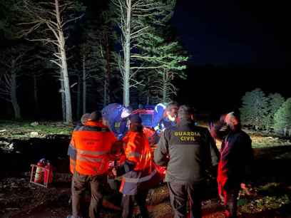 Rescatado senderista herido en el punto de nieve de Santa Inés