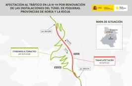 La renovación del túnel de Piqueras obliga a desviar tráfico por el puerto