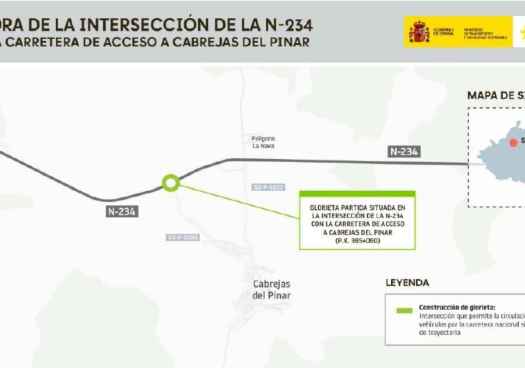 Adjudicada mejora de intersección de la N-234 con Cabrejas del Pinar