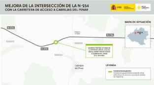 Adjudicada mejora de intersección de la N-234 con Cabrejas del Pinar