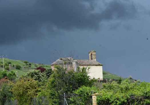 Así cruzó la tormenta por Garray en el día de los Santos Mártires