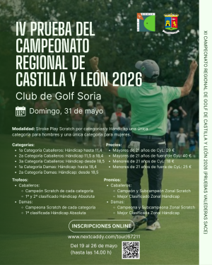 Inscripciones abiertas para cuarta prueba del Campeonato Regional de Golf de Castilla y León