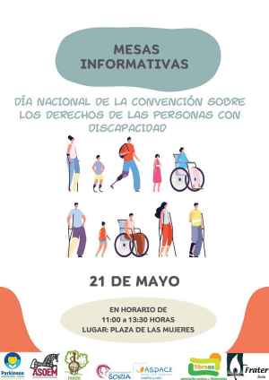 Mesa informativa de FADISO en Soria `para recordar derechos de Personas con Discapacidad