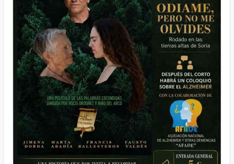 Presentación en el Casino de Soria de corto rodado en Tierras Altas y coloquio sobre el Alzheimer