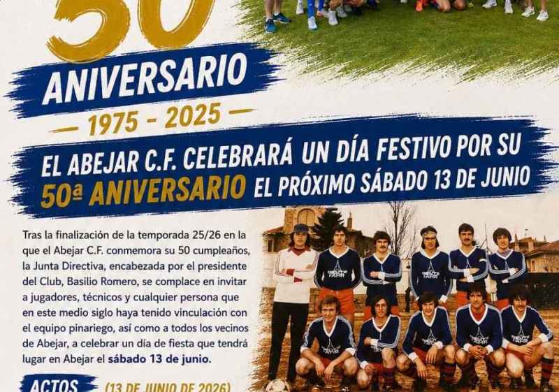 El Abejar C.F. celebrará el 13 de junio su 50 aniversario