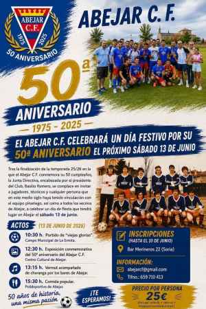 El Abejar C.F. celebrará el 13 de junio su 50 aniversario