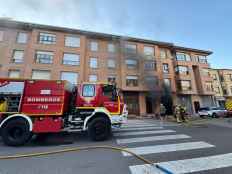 Incendio sin personas afectadas en calle Merineros, en Soria