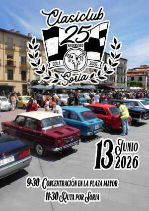 Clasiclub celebra 25 años en Soria de pasión por automóviles de época