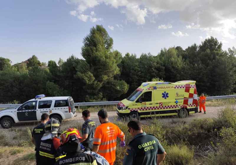 Bomberos de Diputación rescatan a persona accidentada en San Esteban de Gormaz