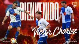 El delantero aragonés Victor Charlez, primer fichaje del Numancia