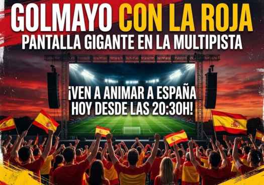 Golmayo instala pantalla gigante para vivir el España-Portugal