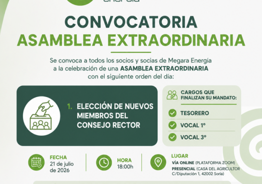 Asamblea extraordinaria de la cooperativa Megara Energía