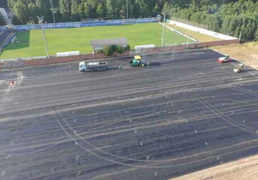 En marcha ls obras del nuevo campo de fútbol de hierba artificial en Almazán