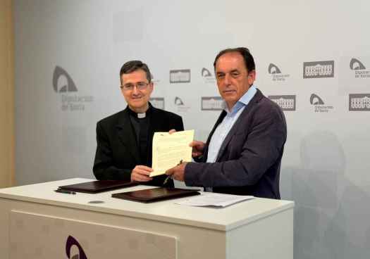 Diputación y Obispado de Osma-Soria firman nuevo convenio para rehabilitar iglesias