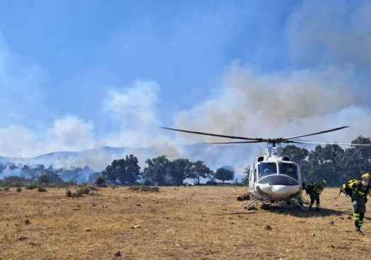 El incendio declarado en Guadalajara frena su avance hacia Soria