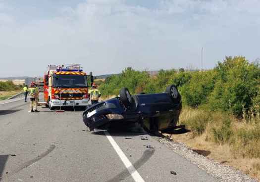 Accidente con dos heridos en la Nacional 122, en Alconaba