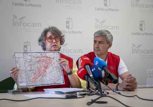 El incendio en Guadalajara lleva dos días sin avanzar hacia provincia de Soria