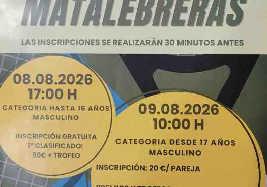 Matalebreras organiza IX edición de su campeonato de frontenis por parejas