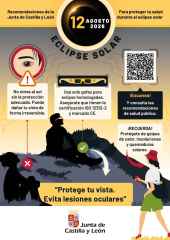 El hospital Santa Bárbara organiza mesa informativa sobre protección visual durante el eclipse