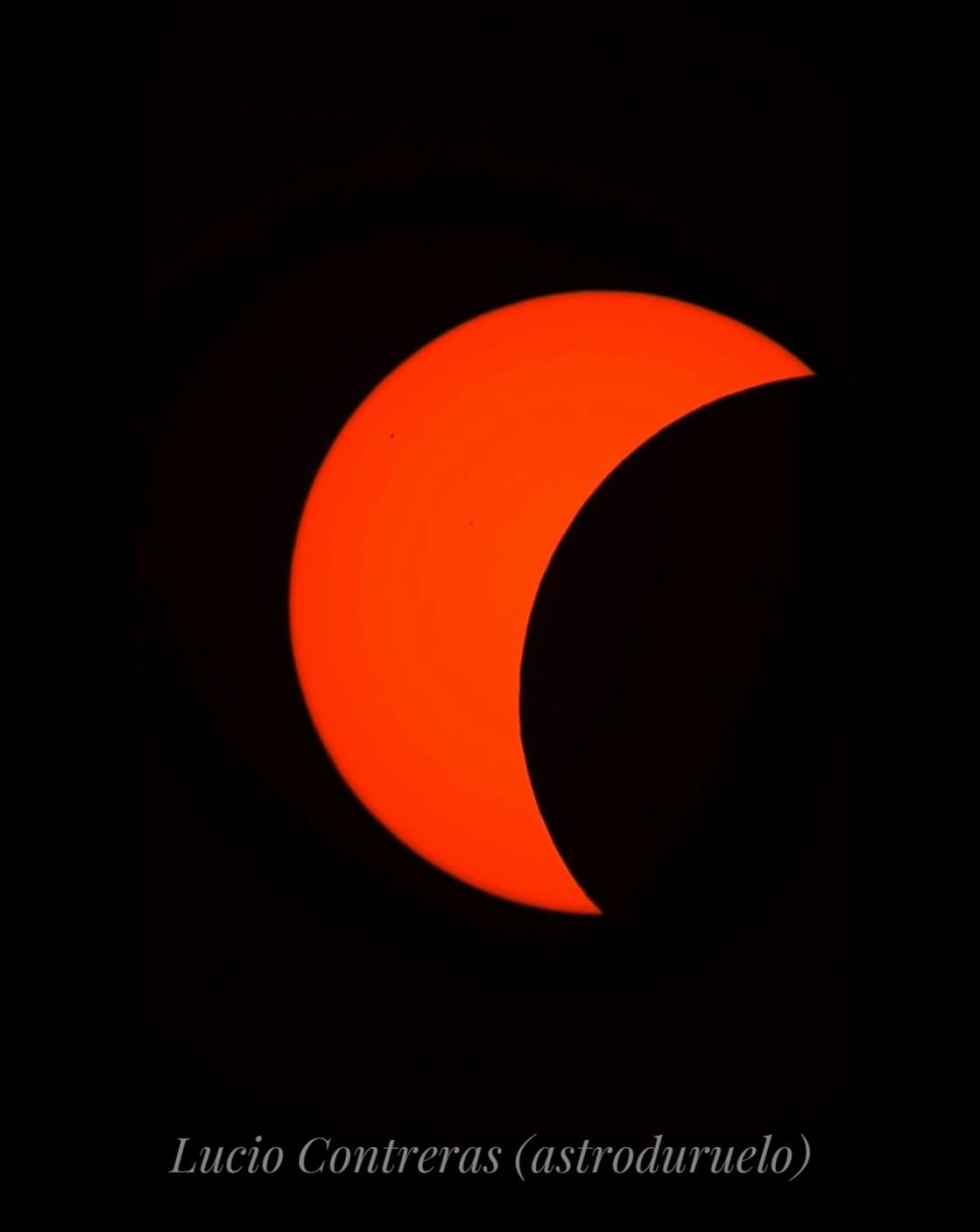 Las imágenes del eclipse solar captadas desde Soria por Lucio Contreras