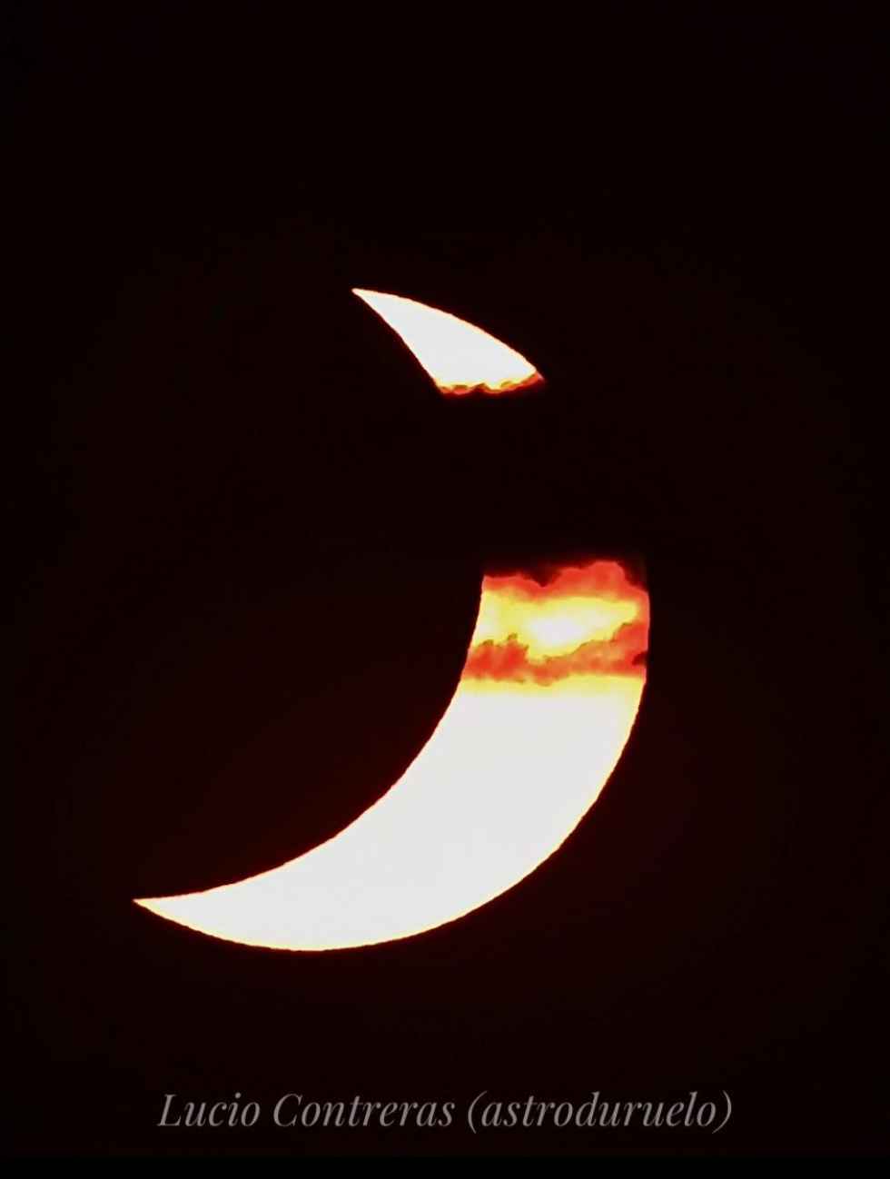 Las imágenes del eclipse solar captadas desde Soria por Lucio Contreras