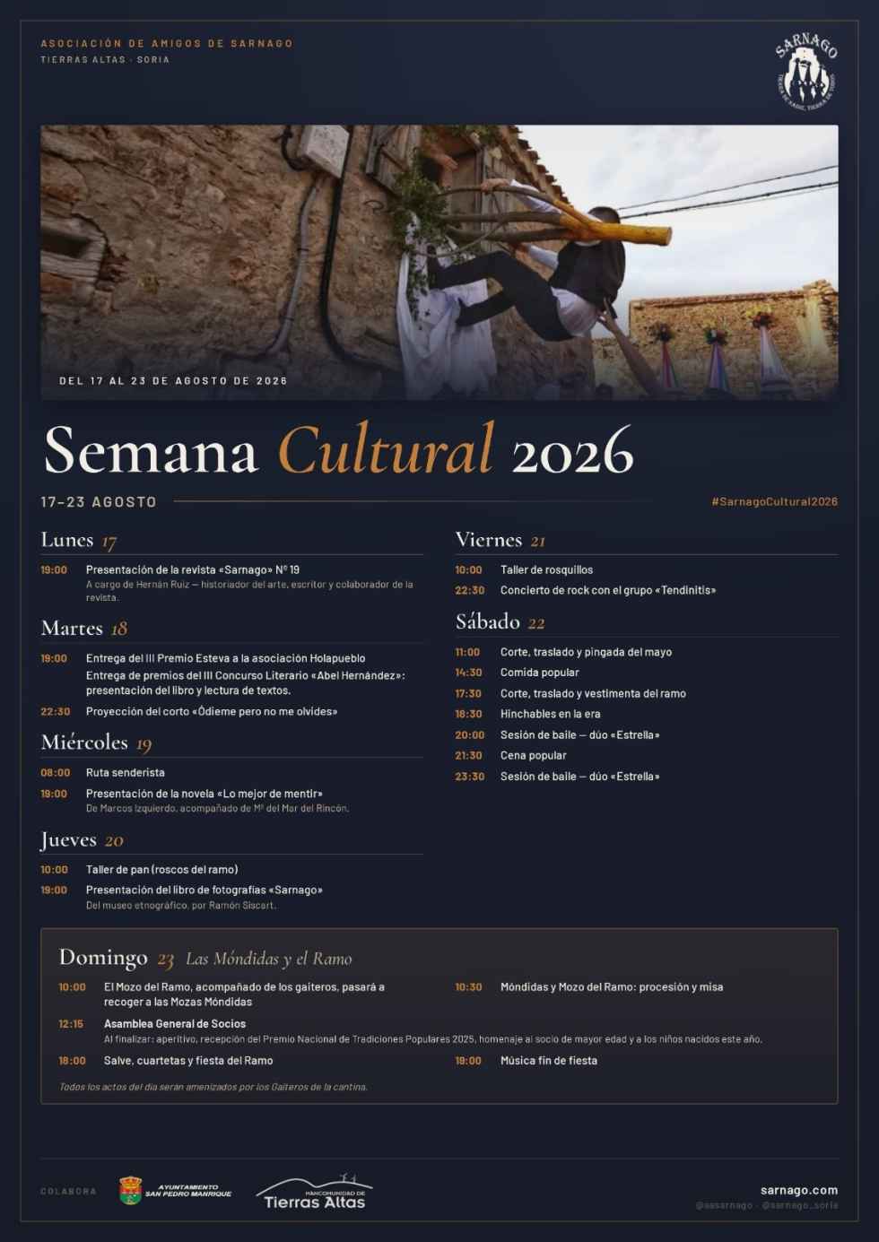 Sarnago celebra nueva Semana Cultural con literatura, música, tradiciones y memoria