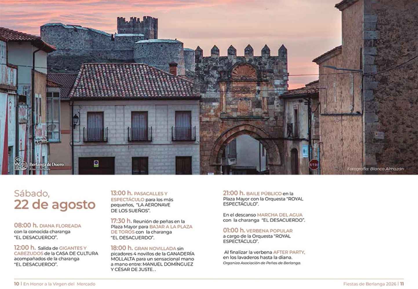 Berlanga de Duero publica programa para sus fiestas en honor a la Virgen del Mercado