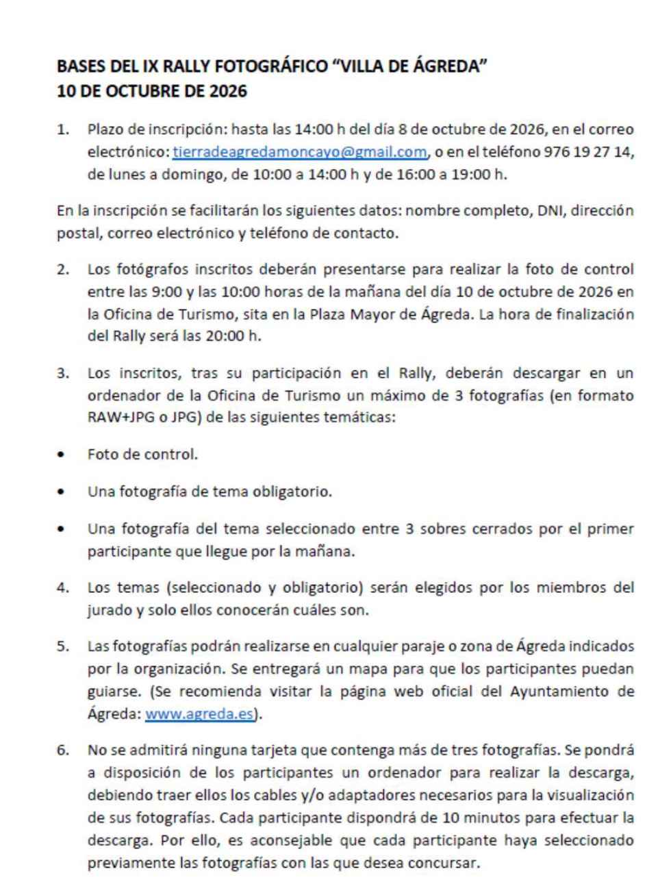 Ágreda convoca IX edición de su Rally Fotográfico