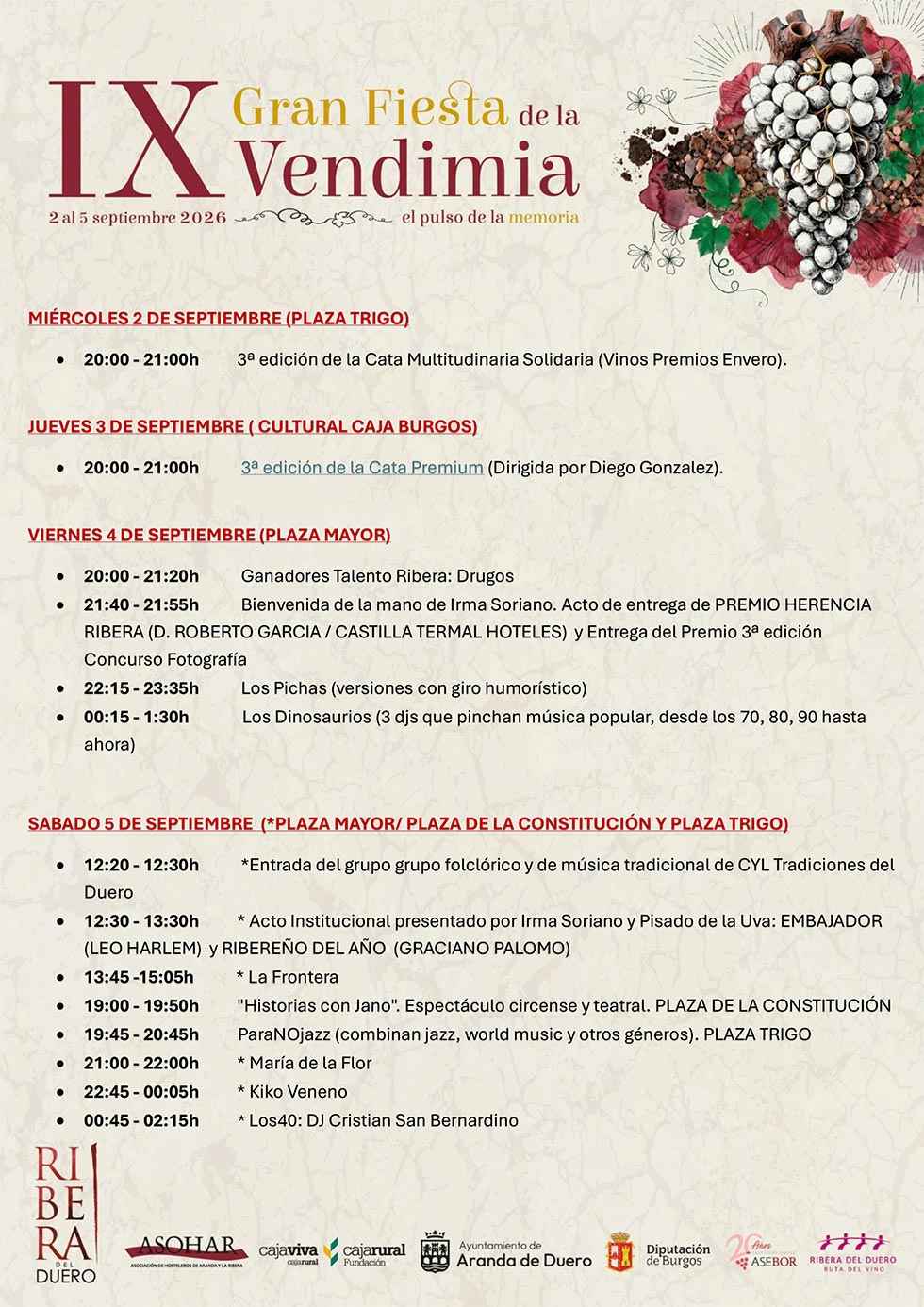 Ribera del Duero celebra la IX edición de la gran fiesta de la vendimia