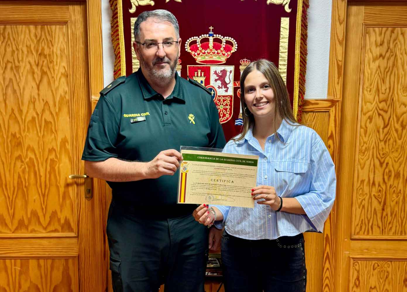 La Guardia Civil tutela prácticas académicas de una estudiante del Grado en Criminología 